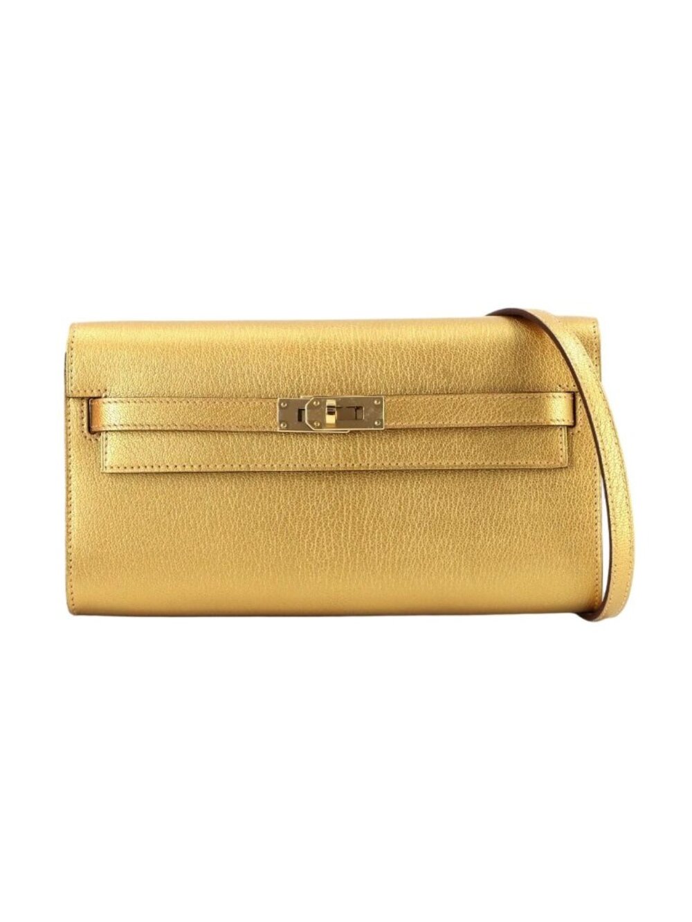 Hermes Kelly To Go Wallet on Chain Bifold Chevre Chamkila Dore